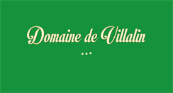 Desktop Screenshot of domaine-de-villalin.com